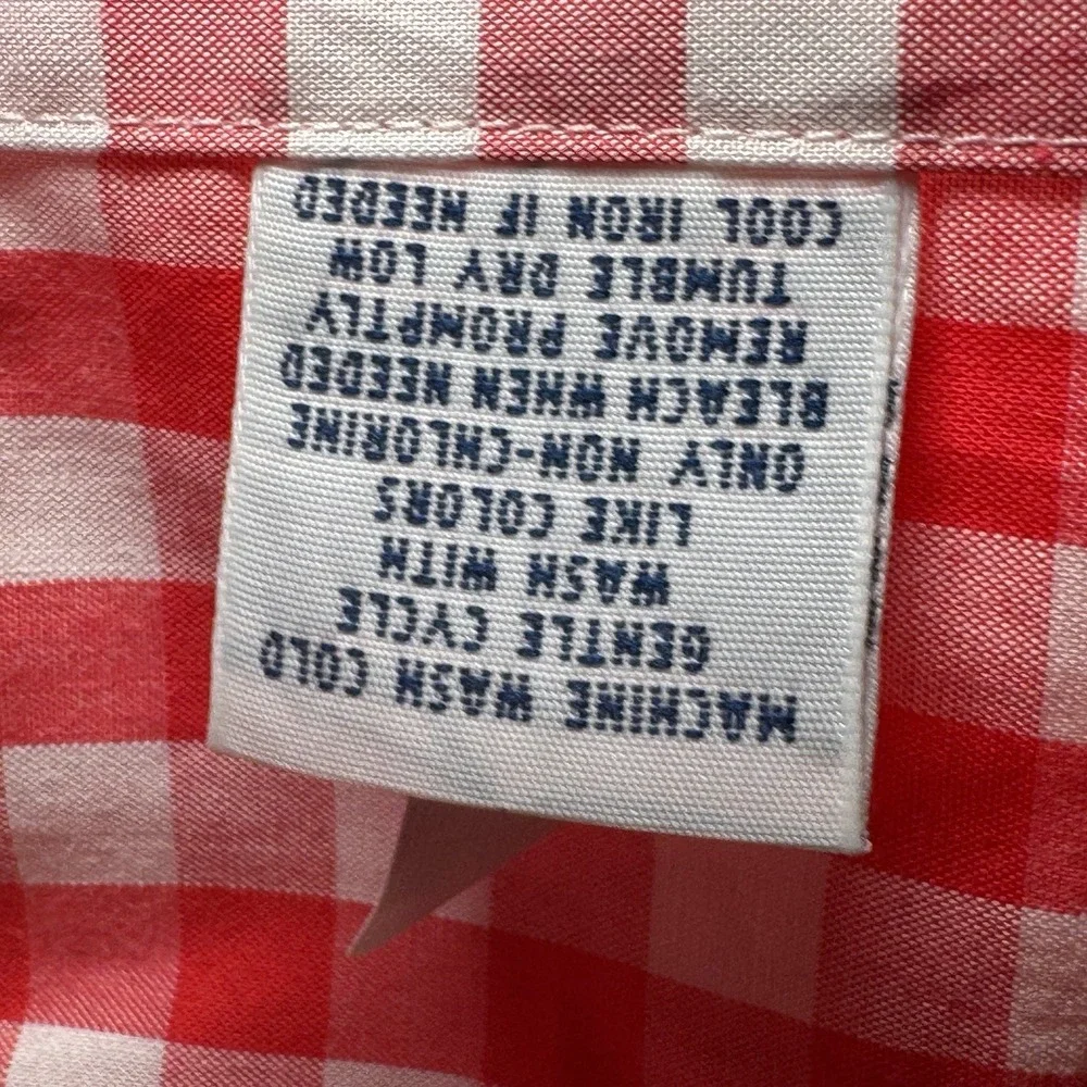 Polo Ralph Lauren Shirt XXL 2XL Non Iron Gingham Plaid Red Long Sleeve Button